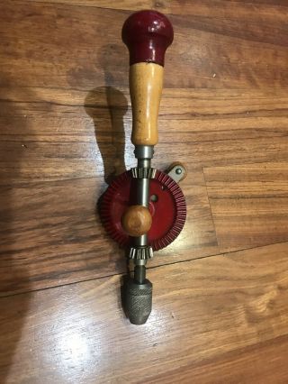 Stanley Defiance 1220 Hand Drill Vintage Tools Woodworking Egg Beater