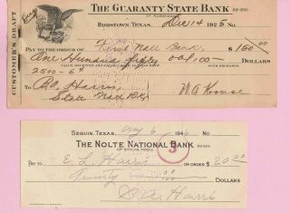 K581 | Four old bank checks,  including possible 1862 depiction of Uncle Sam 2