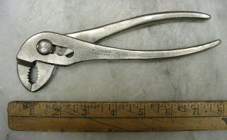 Vintage R.  Jennings Tongue & Groove Parrot Jaw Pliers,  7 - 7/16 ",  Germany,  Very Good
