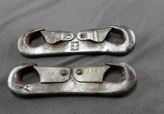 Pair 5 " Vintage Double Snap Hook Clip Spring Carabiner - Anchor Brand (1)