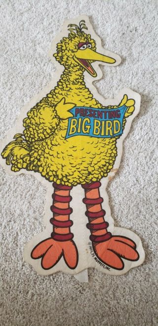 Vintage 1980 Big Bird 20.  5 " Felt Pennant Banner Sign Muppets Sesame Street Live