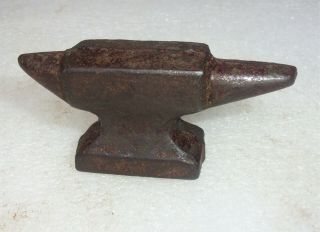 Antique Vintage Miniature Cast Iron Anvil Jewelers Blacksmith Tool 3