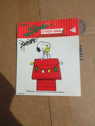 Vintage Snoopy And Woodstock Dankin Static Stick - Ons.  3