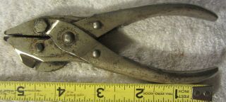 Vintage 5 - 1/2 " Bernard No.  102 Parallel Jaw Pliers Haven,  Ct Tool,  Cutter