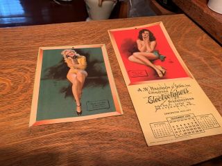Earl Moran 1945 Art Pin - Up/cheesecake Die - Cut Fold - Out Stand - Up Advertising