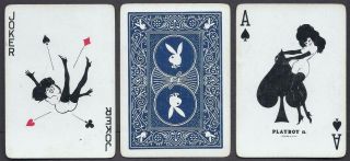 Playboy Adveryising Playing Cards With Logo On Uspc Bicycle Rider Back C1975