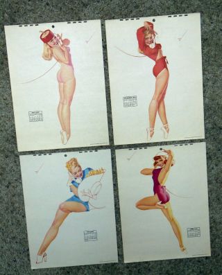 1948 10 DIFF PIN UP GIRL CALENDAR PAGES BY PETTY B 2
