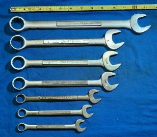 Vintage Craftsman =v= Series Sae 7pc Combination Wrenches 1 " - 1/2 "