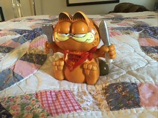 Vintage Garfield Feed The Kitty Ceramic Coin Bank 1978