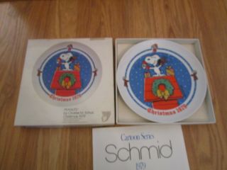 Vintage Christmas 1979 Peanuts Plate By Charles Schultz - Sequentially Numbered