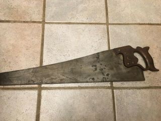 Vintage Disston & Sons 11 Swayback 26 " Hand Rip Saw Collectible Tool Usa