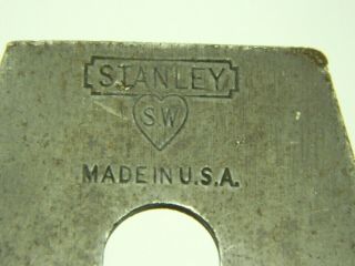 Antique Stanley Plane Iron 2 " W X 6 - 1/2 " L For No.  4,  5 Size,  Sw Logo