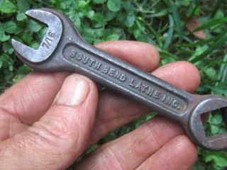 South Bend Lathe Tool Wrench 7/16 " Wrench No.  253 Small W/square End Vintage 4 "