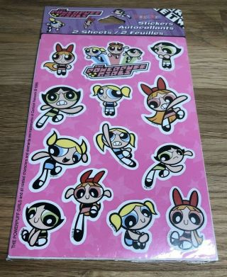 Powerpuff Girls American Greeting Sticker - 2 Sheets - 26 Stickers -