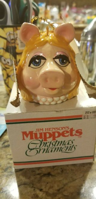 1981 Miss Piggy Angel Ornament Muppets Sigma Tastesetter
