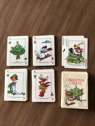 Vintage (1986) Christmas Standard Poker Size Playing Cards