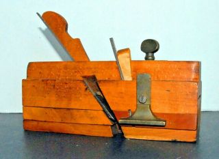 Vintage Cowell & Chapman Double Iron Wood Molding Plane W/ W.  Butcher Iron