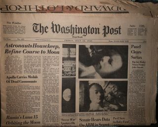 The Washington Post,  Friday July 18 1969 Us Astronauts Moon Landing Vintage News