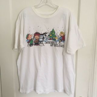 Christmas Peanuts 2011 White T - Shirt Women 