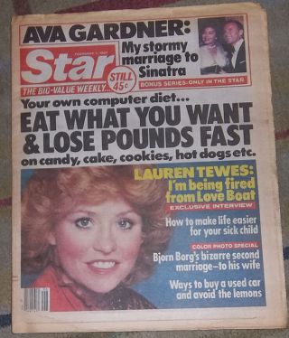 Star 2/8/1983 Lauren Tewes Bjorn Borg Ava Gardner Kristy Mcnichol Brooke Shields