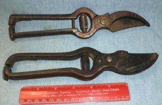 2 9 " Antique Garden Tool Hand Pruner Pruning Snips Shears Trimmers Metal Springs