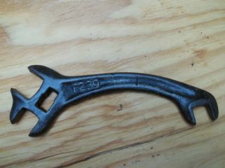 Old Farm Tool Equipment Wrench Embossed F239 Oliver Plow Tractor Multi Use
