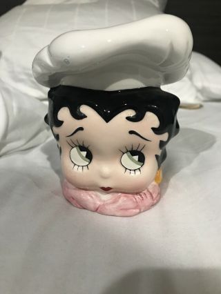 Betty Boop Porcelain Mug Kitchen Utensil Holder Vandor 1995 Chef Hat