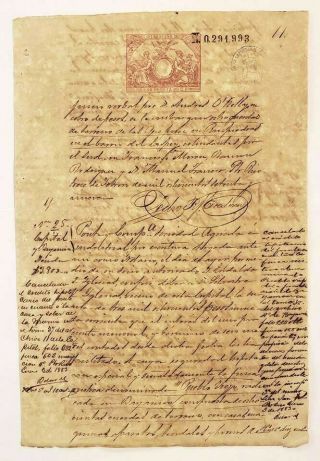 Spanish Colonial Document / Registro De Propiedad / Sj Puerto Rico / 1879 30