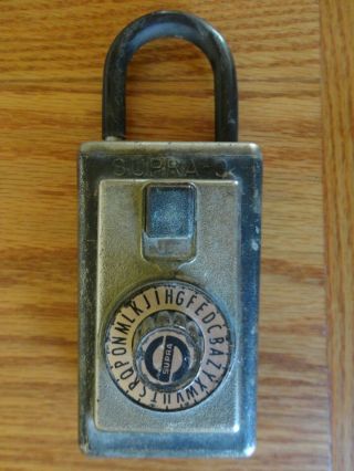 Vintage Supra - C Series 3 Dial Combination Padlock Realtor Key Lock Box W/ Combo