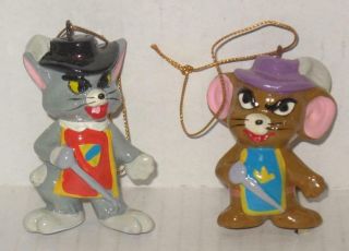 Vintage Tom & Jerry Cartoon Christmas Ornaments Made In Korea