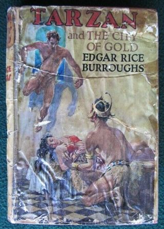 Tarzan & The City Of Gold Edgar Rice Burroughs Bodley Head 1941 Vg,  Hc Poor Dj