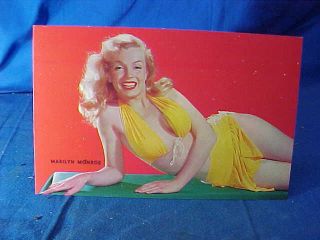 Orig 1950s Marilyn Monroe Pin Up Photo Postcard - " Thinking Of You "
