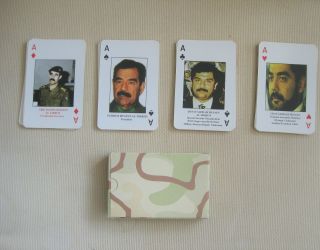 Unbranded Playing Cards - Iraq War " Most Wanted " - Saddam Hussein