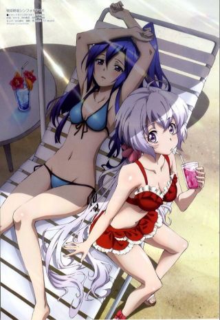 Symphogear Gx Aokana Four Rhythm Across The Blue Anime Clipping Poster Japanese