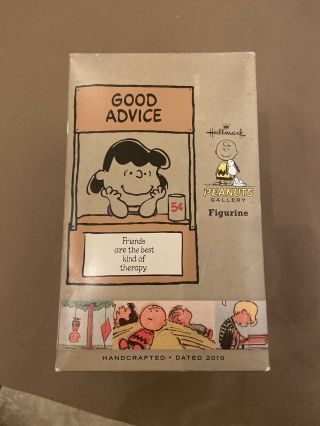 Peanuts Hallmark Good Advice Friends Are The Best Therapy Lucy Figurine