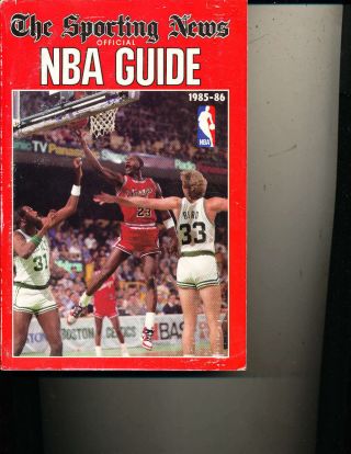 1985 - 1986 Nba Guide Sporting News Michael Jordan Nbamg2