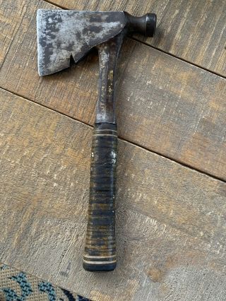 Vintage Estwing Leather Grip Hatchet Hammer 2 Solid Tight Straight Edge