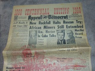 Jan.  23,  1960 Marysville - Yuba City,  Ca Newspaper: Appeal Democrat Centennial