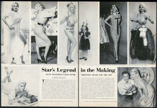 1956 Jayne Mansfield 12 Photo Vintage Print Article