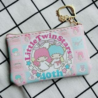 Cute Pu Little Twin Stars Women Girls Change Purse Wallet Coin Card Bag