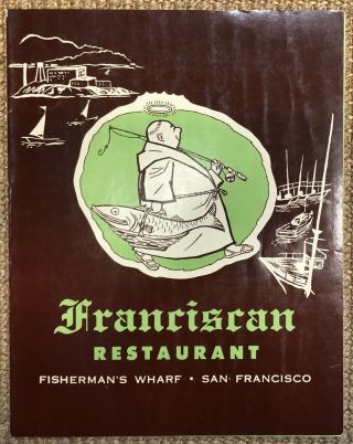 Vintage 1950s Franciscan Restaurant,  Fisherman 