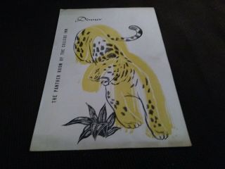 Vintage Menu From Panther Room College Inn Hotel Sherman Chicago May 26 1945