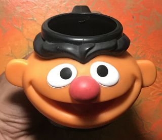 Vintage Applause Inc.  Sesame Street Ernie Plastic Mug/cup - 3d Face 6ozs.