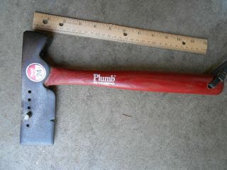 Vintage Plumb Shingle Tool Hammer Handle And Decal