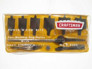 Vintage Craftsman Power Wood Bits Set No.  9 - 2082