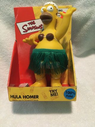 The Simpsons Singing Hula Homer 8 " By Gemmy 2002 Nib