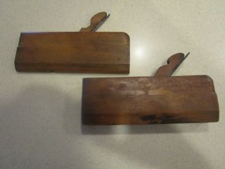 2 Vintage Wooden Molding Planes 1 Stamped Sandusky Tool Co.