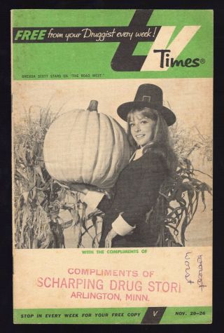 1966 Thanksgiving Tv Times Guide Brenda Scott The Road West Haley Mills