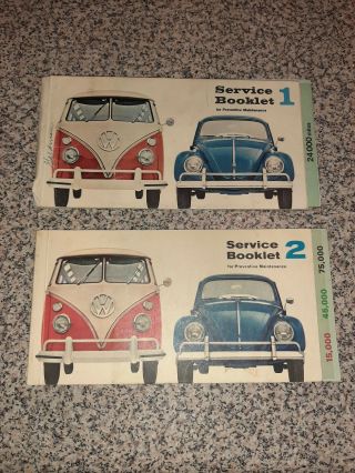Vintage 1960s Vw Service Booklet 1 And 2