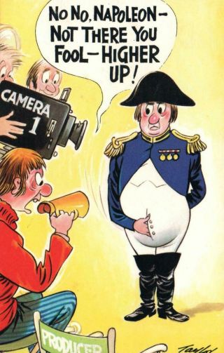 Comic Rude Risque Bamforth Napoleon Puts Hand Too Low On Body Postcard - As